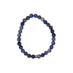 Fabrique de Styles Bijoux Fantaisie>Bracelet sodalite perles rondes 6mm Bleu