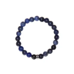 Fabrique de Styles Bijoux Fantaisie>Bracelet sodalite perles rondes 8mm Bleu