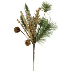 Fabrique de Styles Fleurs Et Plantes Artificielles>Branchage doré et vert h32cm - Alfe Doré, Vert