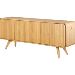 Fabrique de Styles Buffets Et Vitrines>Buffet 4 portes en chene naturel l200cm - Sublime Miel