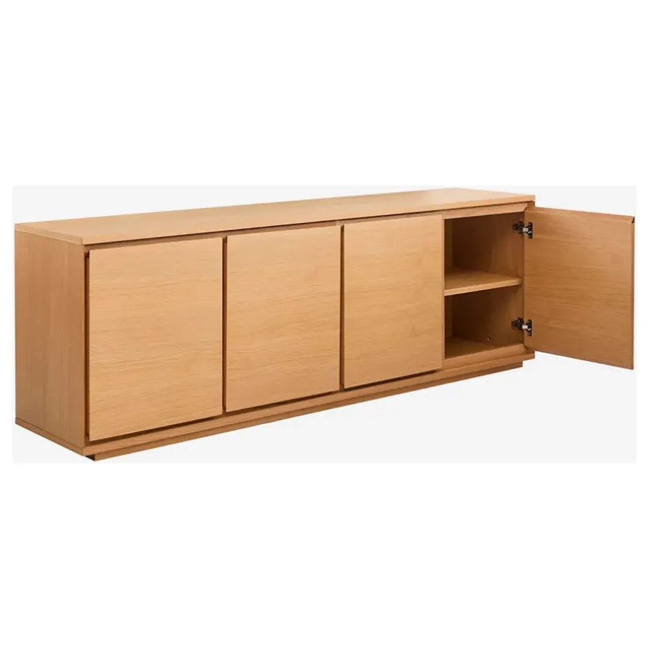 Fabrique de Styles Buffets Et Vitrines>Buffet 4 portes en chêne - Hazo Naturel