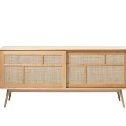 Fabrique de Styles Buffets Et Vitrines>Buffet en placage chêne h80cm - barrali Naturel