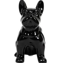 Fabrique de Styles Petits Objets Déco>Bulldog ceramique h20cm Noir