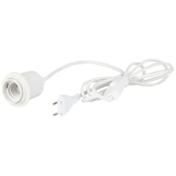 Fabrique de Styles Ampoules Et Cordons Électriques>Cable éléctrique avec interrupteur 2m Blanc