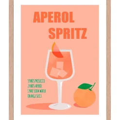 Fabrique de Styles Cadres Déco Et Affiches>Cadre avec affiche "Aperol spritz" 30x40cm - Lario Orange