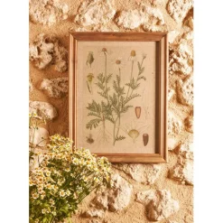 Fabrique de Styles Cadres Déco Et Affiches>Cadre déco margueritte en tissu et bois 33x43cm Multicolore
