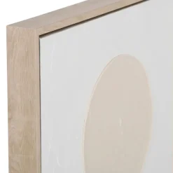 Fabrique de Styles Cadres Déco Et Affiches>Cadre deco abstrait en panneau de bois et verre 63x93cm - Greeka Beige