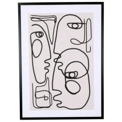Fabrique de Styles Cadres Déco Et Affiches>Cadre deco arty visage 52x72cm Noir