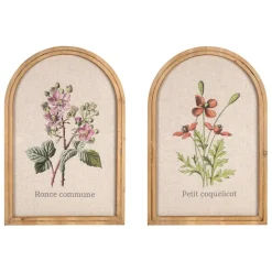 Fabrique de Styles Cadres Déco Et Affiches>Cadre fleur horticoles en tissu et sapin 40x60cm - Horticole Multicolore