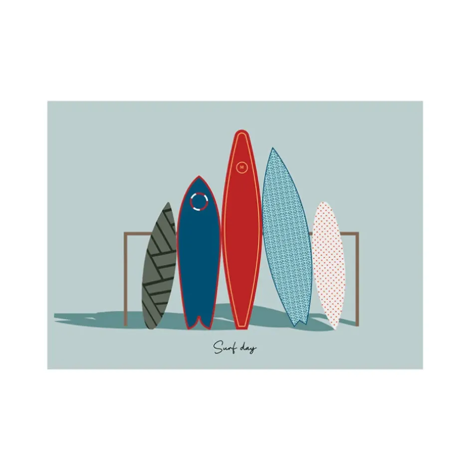 Fabrique de Styles Cadres Déco Et Affiches>Cadre image surf day 50x70cm lario chene Multicolore