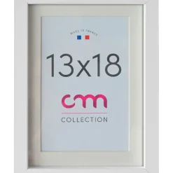 Fabrique de Styles Cadres Photos>Cadre photo passe partout 1vue 13x18cm lario Blanc