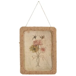 Fabrique de Styles Cadres Déco Et Affiches>Cadre "s" en sapin 33x45cm - Fleurs Rose