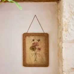 Fabrique de Styles Cadres Déco Et Affiches>Cadre "s" en sapin 33x45cm - Fleurs Rose