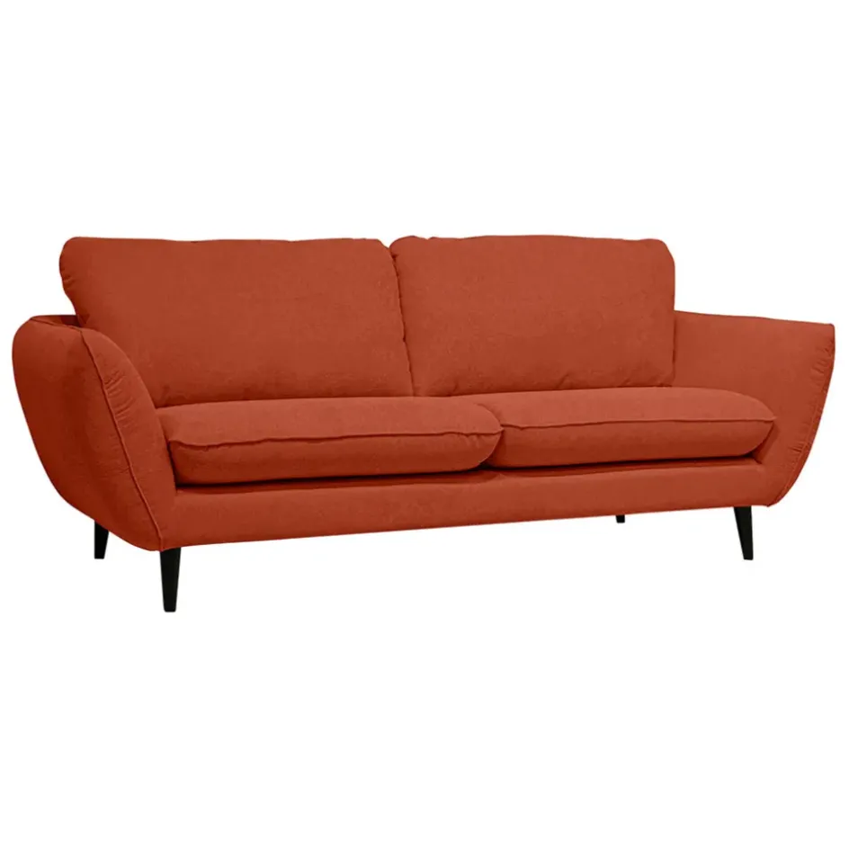 Fabrique de Styles Canapés Fixes>Canapé fixe 2 places AXEL - Effet Velours - Seven Anthracite