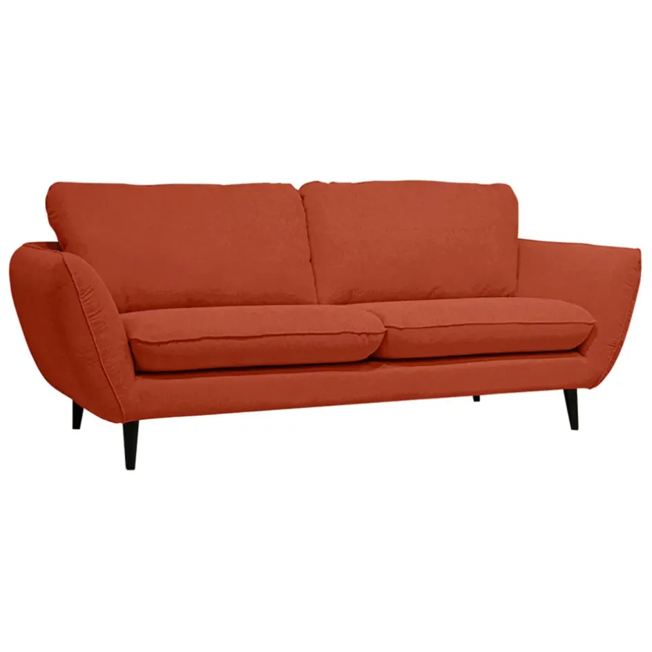 Fabrique de Styles Canapés Fixes>Canapé fixe 2 places AXEL - Effet Velours - Seven Anthracite