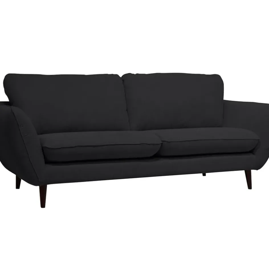 Fabrique de Styles Canapés Fixes>Canapé fixe 2 places AXEL - Tissu Texturé - Crown Black