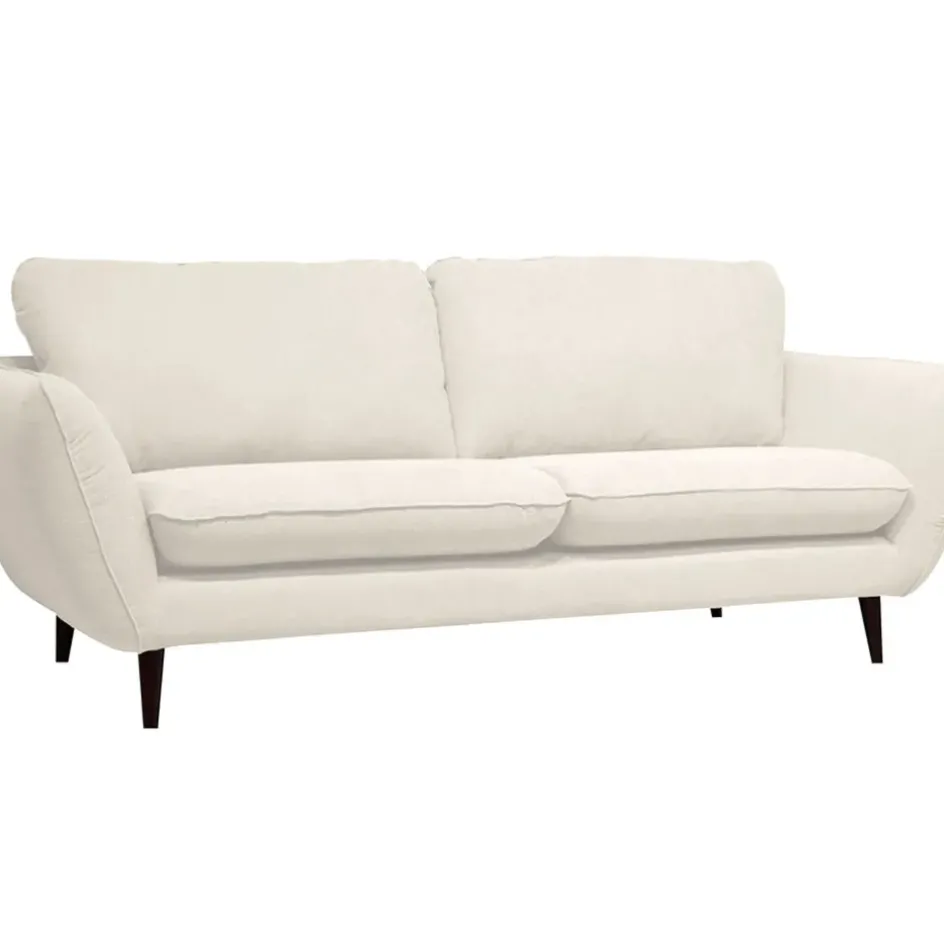 Fabrique de Styles Canapés Fixes>Canapé fixe 3 places Axel - Velours Texturé - Dany Ecru