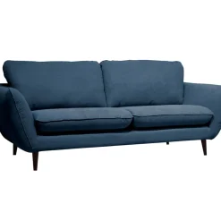 Fabrique de Styles Canapés Fixes>Canapé fixe 3 places Axel - Velours Texturé - Dany é Bleu Gris