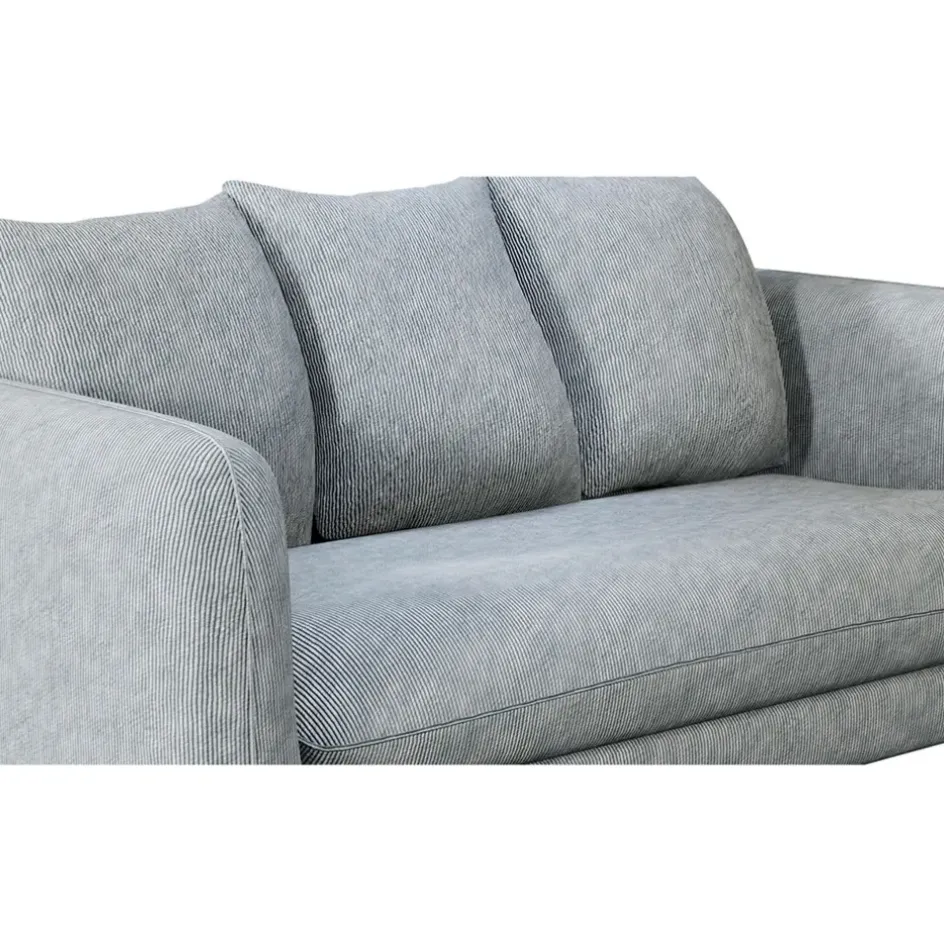 Fabrique de Styles Canapés Fixes>Canapé fixe 3 places Basile - Effet Velours Côtelé - Fjord Écru