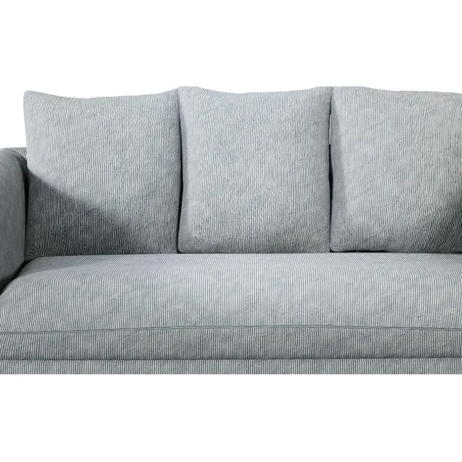 Fabrique de Styles Canapés Fixes>Canapé fixe 3 places Basile - Effet Velours Côtelé - Fjord Écru