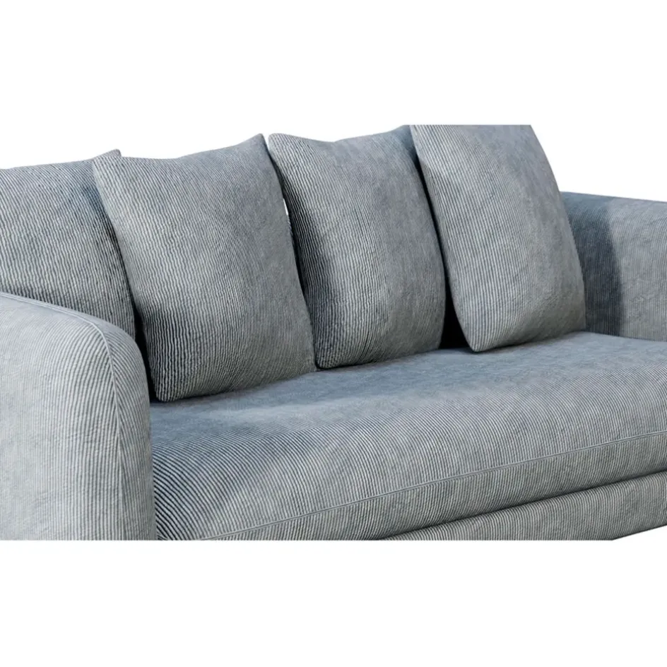 Fabrique de Styles Canapés Fixes>Canapé fixe 3 places Basile - Effet Velours Côtelé - Fjord Écru