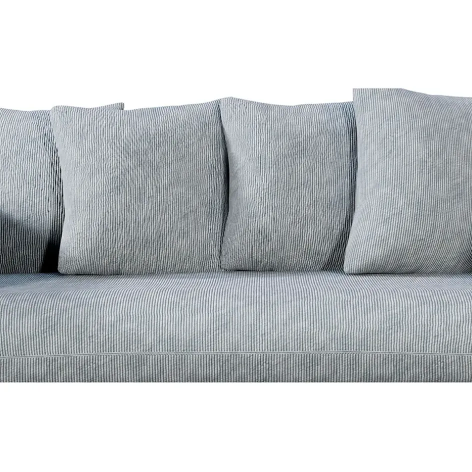 Fabrique de Styles Canapés Fixes>Canapé fixe 3 places Basile - Effet Velours Côtelé - Fjord Écru
