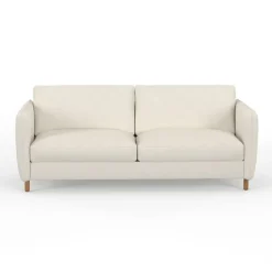 Fabrique de Styles Canapés Fixes>Canapé fixe 4 places Gustave - Velours Texturé - Dany Ecru