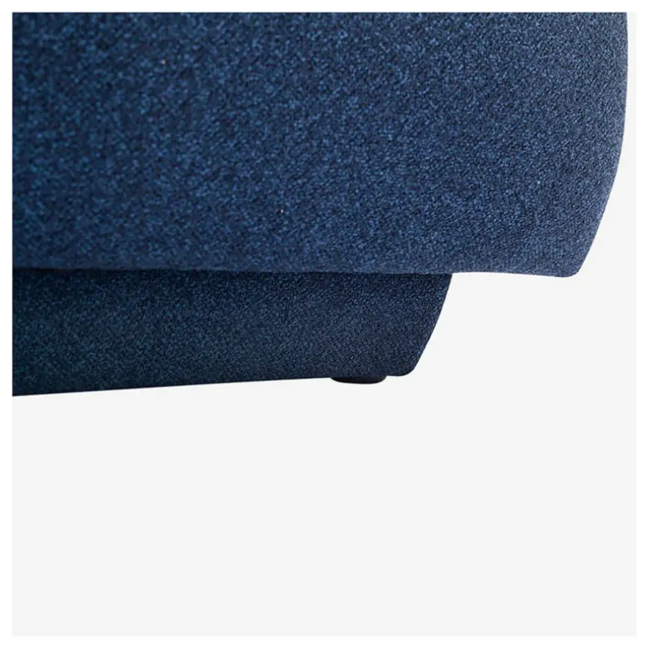 Fabrique de Styles Canapés D'angle>Canape angle droit 4 places en tissu texturé - Austin Bleu Marine