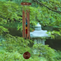 Fabrique de Styles Méditation Et Yoga>Carillon à vent 7 chakras h44cm Argenté