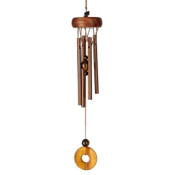 Fabrique de Styles Méditation Et Yoga>Carillon à vent œil de tigre h29cm Argenté