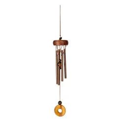 Fabrique de Styles Méditation Et Yoga>Carillon à vent œil de tigre h29cm Argenté