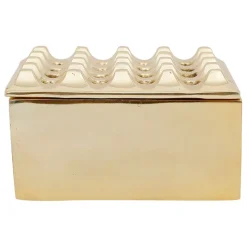 Fabrique de Styles Petits Objets Déco>Cendrier en aluminium d13cm - Riva Doré