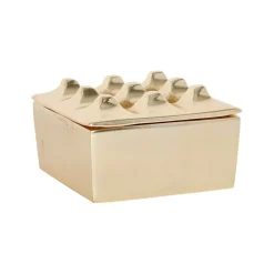 Fabrique de Styles Petits Objets Déco>Cendrier en aluminium d9cm - Riva Doré