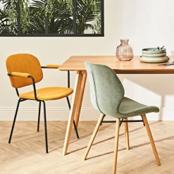 Fabrique de Styles Chaises>Chaise avec accoudoirs en velours côtelé - Aston Curry