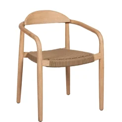 Fabrique de Styles Chaises>Chaise avec accoudoirs en bois d'eucalyptus sable - Anam Naturel, Sable