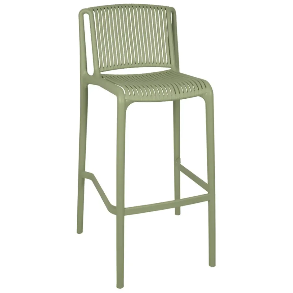 Fabrique de Styles Chaises, Fauteuils|Jardin>Chaise de bar d'extérieur h100cm - Lumi Kaki