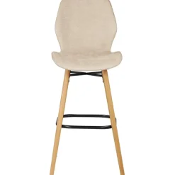 Fabrique de Styles Tabourets Et Chaises De Bar>Chaise de bar en tissu soft touch h65cm - Keri Sable
