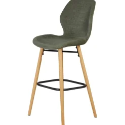 Fabrique de Styles Tabourets Et Chaises De Bar>Chaise de bar en tissu soft touch bouteille h65cm - Keri Vert