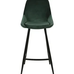 Fabrique de Styles Tabourets Et Chaises De Bar>Chaise de bar en velours h67cm - Ben Vert