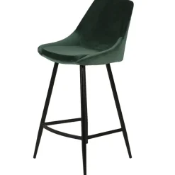 Fabrique de Styles Tabourets Et Chaises De Bar>Chaise de bar en velours h67cm - Ben Vert