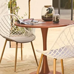 Fabrique de Styles Chaises, Fauteuils|Jardin>Chaise de jardin en plastique gris - Malaga Taupe