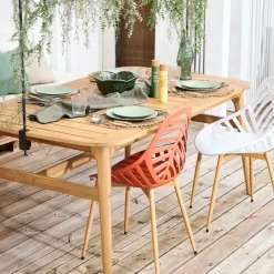 Fabrique de Styles Chaises, Fauteuils|Jardin>Chaise de jardin en plastique - Alameda Blanc