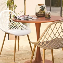 Fabrique de Styles Chaises, Fauteuils|Jardin>Chaise de jardin en plastique - Malaga Blanc