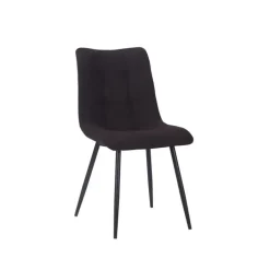 Fabrique de Styles Chaises>Chaise de salle à manger en tissu matelassé - Lilly Chocolat