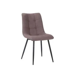 Fabrique de Styles Chaises>Chaise de salle à manger en tissu matelassé - Lilly Taupe