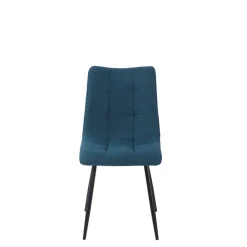 Fabrique de Styles Chaises>Chaise de salle à manger en tissu matelassé bleu pétrole - Lilly Petrole