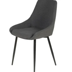 Fabrique de Styles Chaises>Chaise de salle à manger en tissu - Ben Gris Foncé