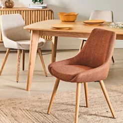 Fabrique de Styles Chaises>Chaise de salle à manger en tissu - Ben Crème