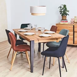 Fabrique de Styles Chaises>Chaise de salle à manger en velours - Ben Noir