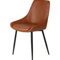 Fabrique de Styles Chaises>Chaise de salle à manger en simili cuir - Ben Marron